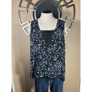 Metaphor Sleeveless Blue/Black Top
